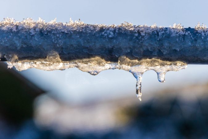 Icicle on gate