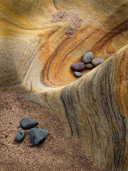 Lines in the rocks Spittal Beach