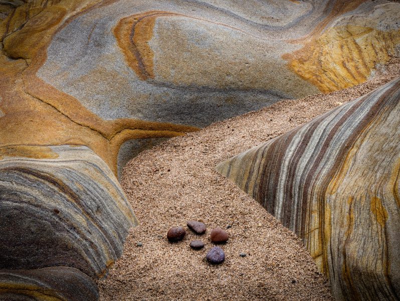 Lines in the rocks Spittal Beach