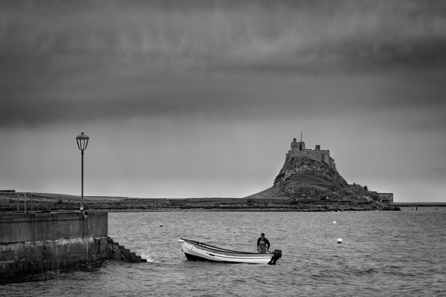 Lindisfarne Castle and Harbour entrance