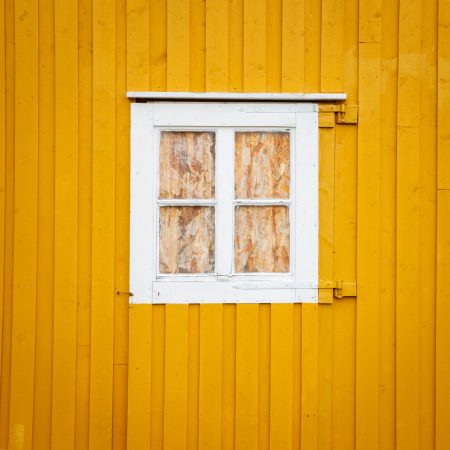 Boarded up window