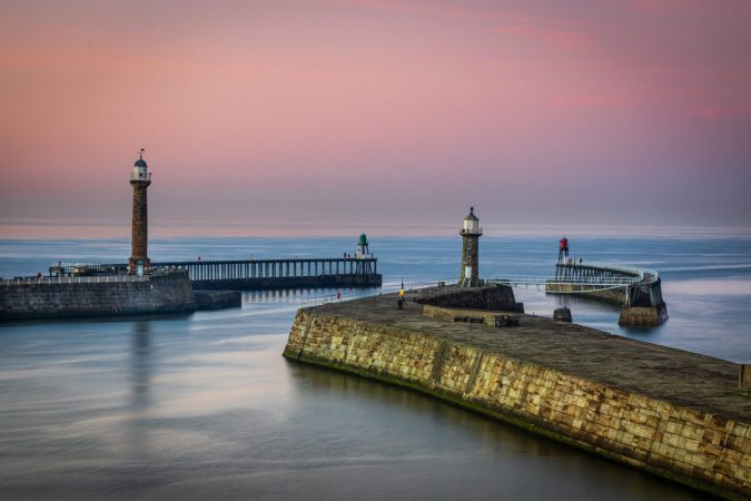 The two piers in Whitby