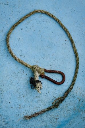 Abstract image of rope on a boat