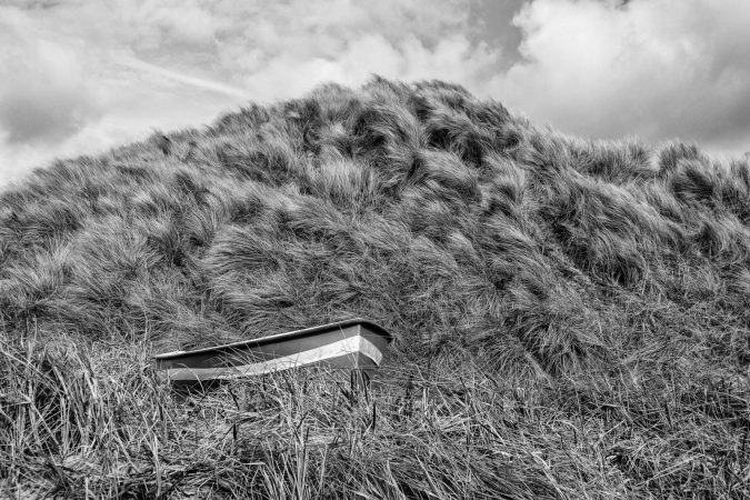 Boat in grass, Beadnell