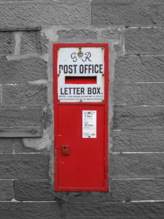 Postbox in wall, Scotland
